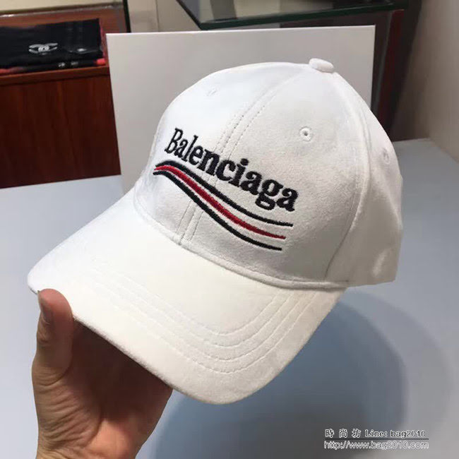 BALENCIAGA巴黎世家 原單刺繡LOGO款 時尚潮流燈芯絨棒球帽 LLWJ8592
